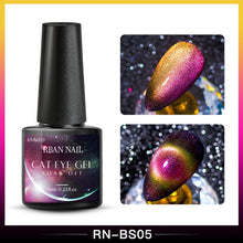 Load image into Gallery viewer, RBAN NAIL 9D Magnetic Cat Eye Gel Nail Polish Galaxy Chameleon Soak Off Nail Polish Gel Long Lasting Shining UV LED Nail Lacquer