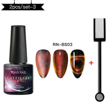Load image into Gallery viewer, RBAN NAIL 9D Magnetic Cat Eye Gel Nail Polish Galaxy Chameleon Soak Off Nail Polish Gel Long Lasting Shining UV LED Nail Lacquer