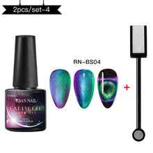 Load image into Gallery viewer, RBAN NAIL 9D Magnetic Cat Eye Gel Nail Polish Galaxy Chameleon Soak Off Nail Polish Gel Long Lasting Shining UV LED Nail Lacquer