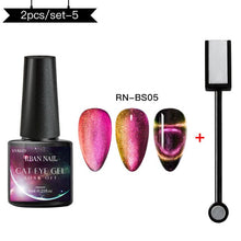 Load image into Gallery viewer, RBAN NAIL 9D Magnetic Cat Eye Gel Nail Polish Galaxy Chameleon Soak Off Nail Polish Gel Long Lasting Shining UV LED Nail Lacquer