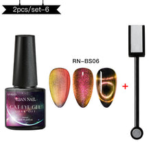 Load image into Gallery viewer, RBAN NAIL 9D Magnetic Cat Eye Gel Nail Polish Galaxy Chameleon Soak Off Nail Polish Gel Long Lasting Shining UV LED Nail Lacquer