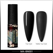 Load image into Gallery viewer, MEET ACROSS Color UV Gel Nail Polish Matte Effect Nail Gel Need Matte Top Coat Soak Off Nail Art Gel Varnish Lacquer Manicure