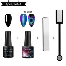 Load image into Gallery viewer, RBAN NAIL 9D Magnetic Cat Eye Gel Nail Polish Galaxy Chameleon Soak Off Nail Polish Gel Long Lasting Shining UV LED Nail Lacquer