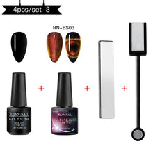 Load image into Gallery viewer, RBAN NAIL 9D Magnetic Cat Eye Gel Nail Polish Galaxy Chameleon Soak Off Nail Polish Gel Long Lasting Shining UV LED Nail Lacquer