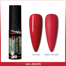 Load image into Gallery viewer, MEET ACROSS Color UV Gel Nail Polish Matte Effect Nail Gel Need Matte Top Coat Soak Off Nail Art Gel Varnish Lacquer Manicure