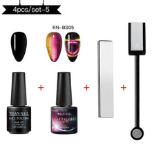 Load image into Gallery viewer, RBAN NAIL 9D Magnetic Cat Eye Gel Nail Polish Galaxy Chameleon Soak Off Nail Polish Gel Long Lasting Shining UV LED Nail Lacquer