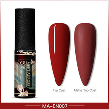 Load image into Gallery viewer, MEET ACROSS Color UV Gel Nail Polish Matte Effect Nail Gel Need Matte Top Coat Soak Off Nail Art Gel Varnish Lacquer Manicure