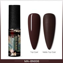 Load image into Gallery viewer, MEET ACROSS Color UV Gel Nail Polish Matte Effect Nail Gel Need Matte Top Coat Soak Off Nail Art Gel Varnish Lacquer Manicure