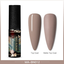 Load image into Gallery viewer, MEET ACROSS Color UV Gel Nail Polish Matte Effect Nail Gel Need Matte Top Coat Soak Off Nail Art Gel Varnish Lacquer Manicure