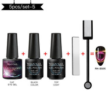 Load image into Gallery viewer, RBAN NAIL 9D Magnetic Cat Eye Gel Nail Polish Galaxy Chameleon Soak Off Nail Polish Gel Long Lasting Shining UV LED Nail Lacquer