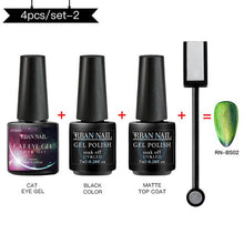 Load image into Gallery viewer, RBAN NAIL 9D Magnetic Cat Eye Gel Nail Polish Galaxy Chameleon Soak Off Nail Polish Gel Long Lasting Shining UV LED Nail Lacquer