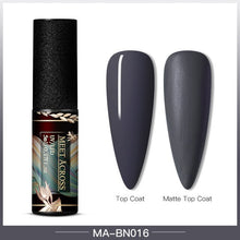 Load image into Gallery viewer, MEET ACROSS Color UV Gel Nail Polish Matte Effect Nail Gel Need Matte Top Coat Soak Off Nail Art Gel Varnish Lacquer Manicure