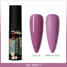 Load image into Gallery viewer, MEET ACROSS Color UV Gel Nail Polish Matte Effect Nail Gel Need Matte Top Coat Soak Off Nail Art Gel Varnish Lacquer Manicure