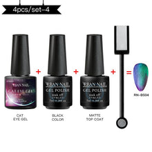 Load image into Gallery viewer, RBAN NAIL 9D Magnetic Cat Eye Gel Nail Polish Galaxy Chameleon Soak Off Nail Polish Gel Long Lasting Shining UV LED Nail Lacquer