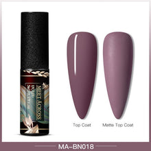 Load image into Gallery viewer, MEET ACROSS Color UV Gel Nail Polish Matte Effect Nail Gel Need Matte Top Coat Soak Off Nail Art Gel Varnish Lacquer Manicure
