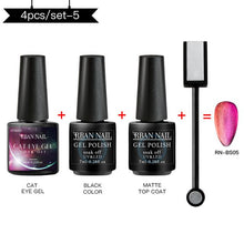 Load image into Gallery viewer, RBAN NAIL 9D Magnetic Cat Eye Gel Nail Polish Galaxy Chameleon Soak Off Nail Polish Gel Long Lasting Shining UV LED Nail Lacquer