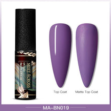 Load image into Gallery viewer, MEET ACROSS Color UV Gel Nail Polish Matte Effect Nail Gel Need Matte Top Coat Soak Off Nail Art Gel Varnish Lacquer Manicure
