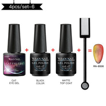 Load image into Gallery viewer, RBAN NAIL 9D Magnetic Cat Eye Gel Nail Polish Galaxy Chameleon Soak Off Nail Polish Gel Long Lasting Shining UV LED Nail Lacquer