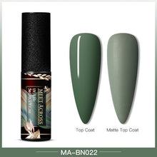 Load image into Gallery viewer, MEET ACROSS Color UV Gel Nail Polish Matte Effect Nail Gel Need Matte Top Coat Soak Off Nail Art Gel Varnish Lacquer Manicure