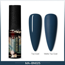 Load image into Gallery viewer, MEET ACROSS Color UV Gel Nail Polish Matte Effect Nail Gel Need Matte Top Coat Soak Off Nail Art Gel Varnish Lacquer Manicure