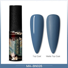 Load image into Gallery viewer, MEET ACROSS Color UV Gel Nail Polish Matte Effect Nail Gel Need Matte Top Coat Soak Off Nail Art Gel Varnish Lacquer Manicure