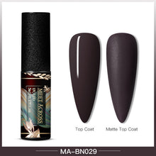 Load image into Gallery viewer, MEET ACROSS Color UV Gel Nail Polish Matte Effect Nail Gel Need Matte Top Coat Soak Off Nail Art Gel Varnish Lacquer Manicure