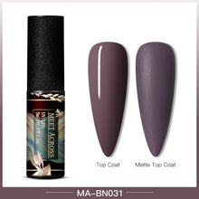Load image into Gallery viewer, MEET ACROSS Color UV Gel Nail Polish Matte Effect Nail Gel Need Matte Top Coat Soak Off Nail Art Gel Varnish Lacquer Manicure