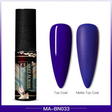 Load image into Gallery viewer, MEET ACROSS Color UV Gel Nail Polish Matte Effect Nail Gel Need Matte Top Coat Soak Off Nail Art Gel Varnish Lacquer Manicure