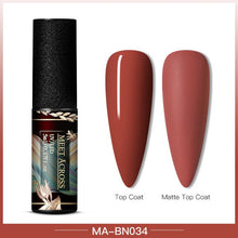 Load image into Gallery viewer, MEET ACROSS Color UV Gel Nail Polish Matte Effect Nail Gel Need Matte Top Coat Soak Off Nail Art Gel Varnish Lacquer Manicure