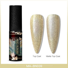 Load image into Gallery viewer, MEET ACROSS Color UV Gel Nail Polish Matte Effect Nail Gel Need Matte Top Coat Soak Off Nail Art Gel Varnish Lacquer Manicure