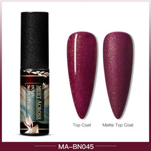 Load image into Gallery viewer, MEET ACROSS Color UV Gel Nail Polish Matte Effect Nail Gel Need Matte Top Coat Soak Off Nail Art Gel Varnish Lacquer Manicure