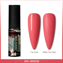 Load image into Gallery viewer, MEET ACROSS Color UV Gel Nail Polish Matte Effect Nail Gel Need Matte Top Coat Soak Off Nail Art Gel Varnish Lacquer Manicure
