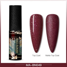 Load image into Gallery viewer, MEET ACROSS Color UV Gel Nail Polish Matte Effect Nail Gel Need Matte Top Coat Soak Off Nail Art Gel Varnish Lacquer Manicure