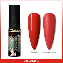 Load image into Gallery viewer, MEET ACROSS Color UV Gel Nail Polish Matte Effect Nail Gel Need Matte Top Coat Soak Off Nail Art Gel Varnish Lacquer Manicure