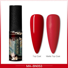 Load image into Gallery viewer, MEET ACROSS Color UV Gel Nail Polish Matte Effect Nail Gel Need Matte Top Coat Soak Off Nail Art Gel Varnish Lacquer Manicure