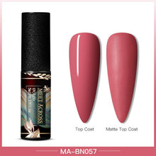 Load image into Gallery viewer, MEET ACROSS Color UV Gel Nail Polish Matte Effect Nail Gel Need Matte Top Coat Soak Off Nail Art Gel Varnish Lacquer Manicure