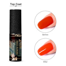 Load image into Gallery viewer, MEET ACROSS Color UV Gel Nail Polish Matte Effect Nail Gel Need Matte Top Coat Soak Off Nail Art Gel Varnish Lacquer Manicure