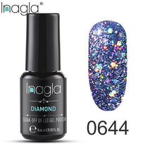 Load image into Gallery viewer, Inagla Nail Polish 8ml Diamond Series Varnish Glitter Nail Art Lacquer Polish Hybrid Varnish Gel Polish 108 UV Color Gel Vernis