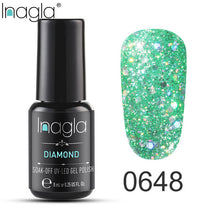 Load image into Gallery viewer, Inagla Nail Polish 8ml Diamond Series Varnish Glitter Nail Art Lacquer Polish Hybrid Varnish Gel Polish 108 UV Color Gel Vernis