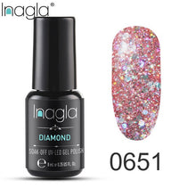 Load image into Gallery viewer, Inagla Nail Polish 8ml Diamond Series Varnish Glitter Nail Art Lacquer Polish Hybrid Varnish Gel Polish 108 UV Color Gel Vernis