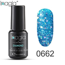 Load image into Gallery viewer, Inagla Nail Polish 8ml Diamond Series Varnish Glitter Nail Art Lacquer Polish Hybrid Varnish Gel Polish 108 UV Color Gel Vernis