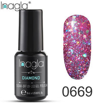 Load image into Gallery viewer, Inagla Nail Polish 8ml Diamond Series Varnish Glitter Nail Art Lacquer Polish Hybrid Varnish Gel Polish 108 UV Color Gel Vernis