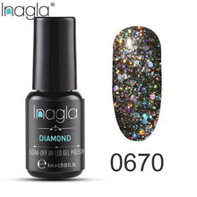 Load image into Gallery viewer, Inagla Nail Polish 8ml Diamond Series Varnish Glitter Nail Art Lacquer Polish Hybrid Varnish Gel Polish 108 UV Color Gel Vernis