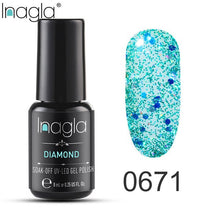 Load image into Gallery viewer, Inagla Nail Polish 8ml Diamond Series Varnish Glitter Nail Art Lacquer Polish Hybrid Varnish Gel Polish 108 UV Color Gel Vernis