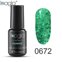 Load image into Gallery viewer, Inagla Nail Polish 8ml Diamond Series Varnish Glitter Nail Art Lacquer Polish Hybrid Varnish Gel Polish 108 UV Color Gel Vernis