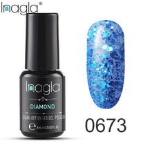 Load image into Gallery viewer, Inagla Nail Polish 8ml Diamond Series Varnish Glitter Nail Art Lacquer Polish Hybrid Varnish Gel Polish 108 UV Color Gel Vernis