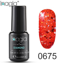 Load image into Gallery viewer, Inagla Nail Polish 8ml Diamond Series Varnish Glitter Nail Art Lacquer Polish Hybrid Varnish Gel Polish 108 UV Color Gel Vernis