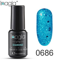 Load image into Gallery viewer, Inagla Nail Polish 8ml Diamond Series Varnish Glitter Nail Art Lacquer Polish Hybrid Varnish Gel Polish 108 UV Color Gel Vernis