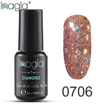 Load image into Gallery viewer, Inagla Nail Polish 8ml Diamond Series Varnish Glitter Nail Art Lacquer Polish Hybrid Varnish Gel Polish 108 UV Color Gel Vernis