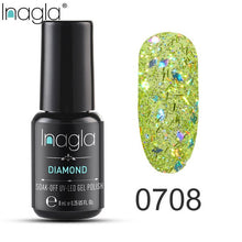 Load image into Gallery viewer, Inagla Nail Polish 8ml Diamond Series Varnish Glitter Nail Art Lacquer Polish Hybrid Varnish Gel Polish 108 UV Color Gel Vernis